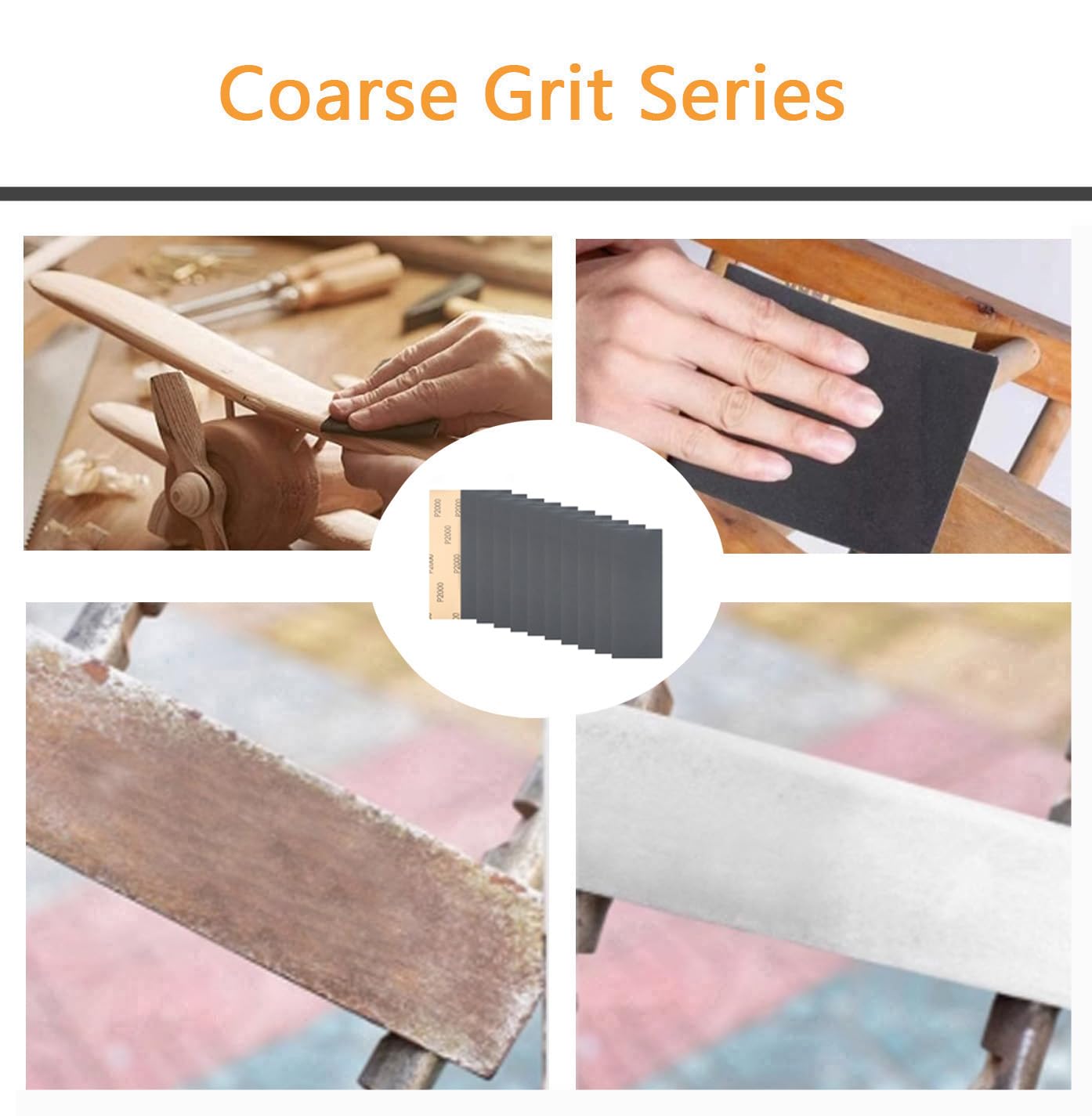 30Pcs 9 x 3.6 Inchs 2000 Grit Wet and Dry Handmade Universal Sanding Sheets, Suitable for Woodworking Furniture/Automobiles/Metal/Lacquer Polishing Sandpaper