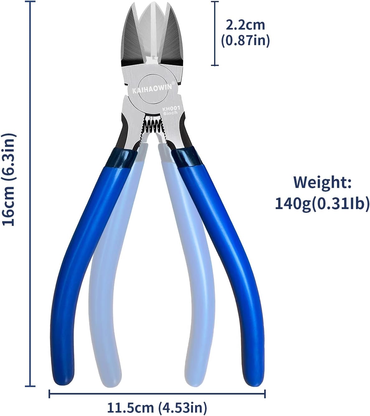 Wire Cutters 10 Pack, KAIHAOWIN 6 inch Dikes Small Wire Cutters Flush Cutters Wire Snips Clippers Diagonal Cutters Side Cutters Cutting Pliers for Crafting