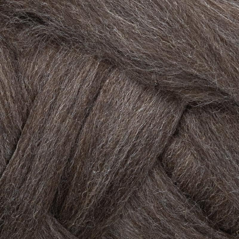 Natural Wool Bulk roving, 2 lb. Best Wool for Spinning, arm Knitting, Felting, Chunky Blankets and Tapestry. Natural Colors, un-Dyed. (Mocha, 2 lb)