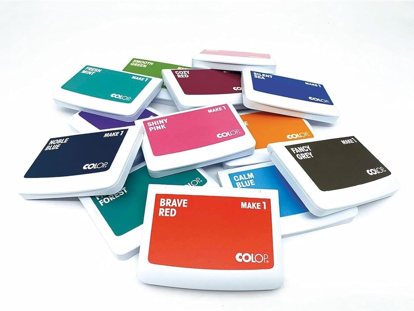 COLOP Make Series, Ink Stamp Pads, with Non-Toxic Premium Ink, Water-Based Acid-Free (Frozen White, Make 1-1-15/16" x 3-1/2")
