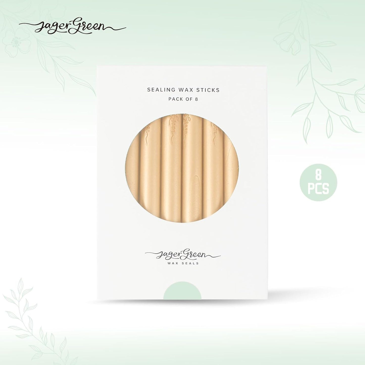 Glue Gun Wax Seal Sticks, 8 Pcs Gold Sealing Wax Sticks for Wedding Invitation Envelopes, Antique Stamp Seals, Letter Sealer, Scrapbook Supplies, Christmas Cards, Gifts Wrapping