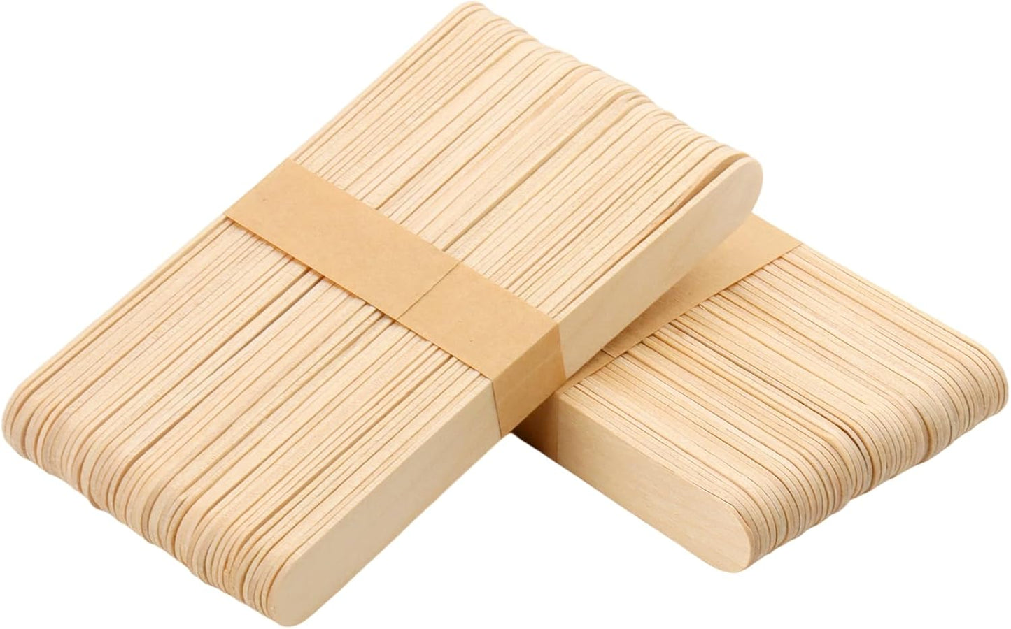 Wooden Craft Sticks, 6 Inch, 1800 Pieces, Jumbo Wood Ice Pop Sticks for Waxing, Stirring, Plant Labels, Ice Cream, Craft Project