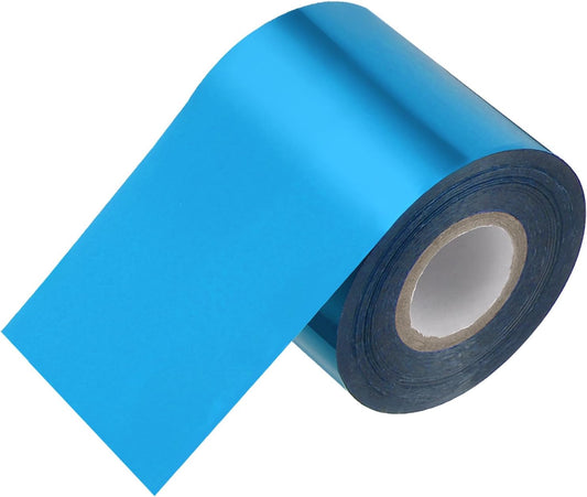 PATIKIL 2"x400Ft Hot Stamping Foil Paper, Heat Transfer Hot Stamping Paper Foil Roll for Leather DIY Logo Decor Craft Gift Package Scrapbook Card, Blue