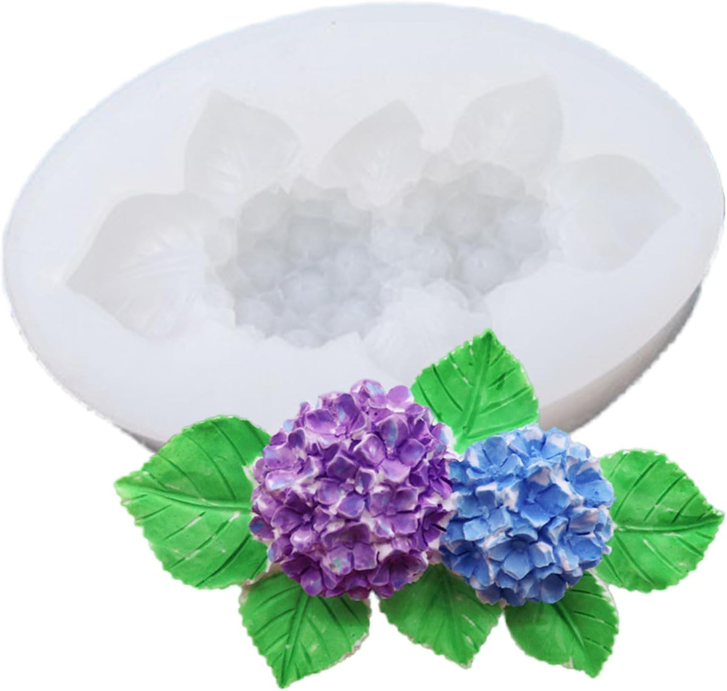 Hydrangea Flower Silicone Mold for Candle Soap Fondant Chocolate Candy Cake Decorating Baking Pastry Polymer Clay