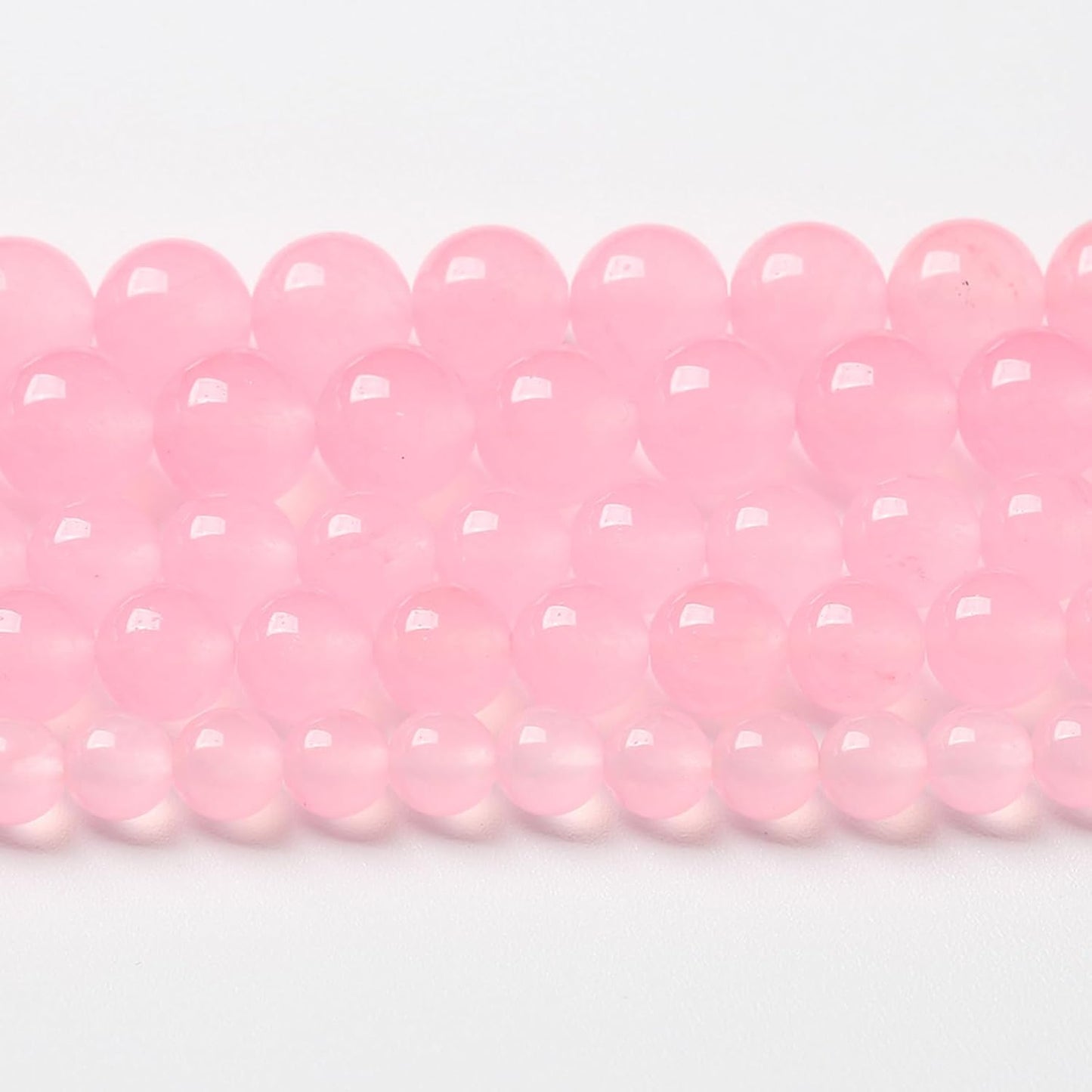 32pcs Natural Light Pink Chalcedony Stone Beads for Jewelry Making - Energy Healing Power Stone - DIY Bracelet Necklace Accessories - 15" (12mm, Light Pink Chalcedony)