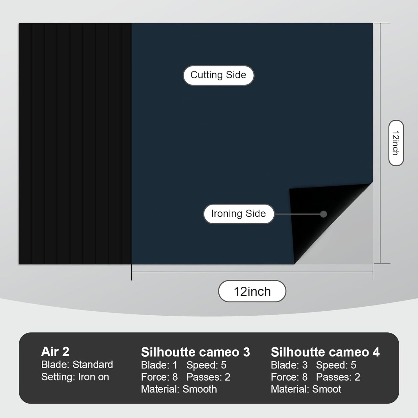 HTVRONT Black HTV Heat Transfer Vinyl Bundle: 10 Pack 12"x12" Iron on Vinyl for T-Shirt (1 PTFE Sheet Included), PU HTV Vinyl Easy to Cut & Weed for Heat Design