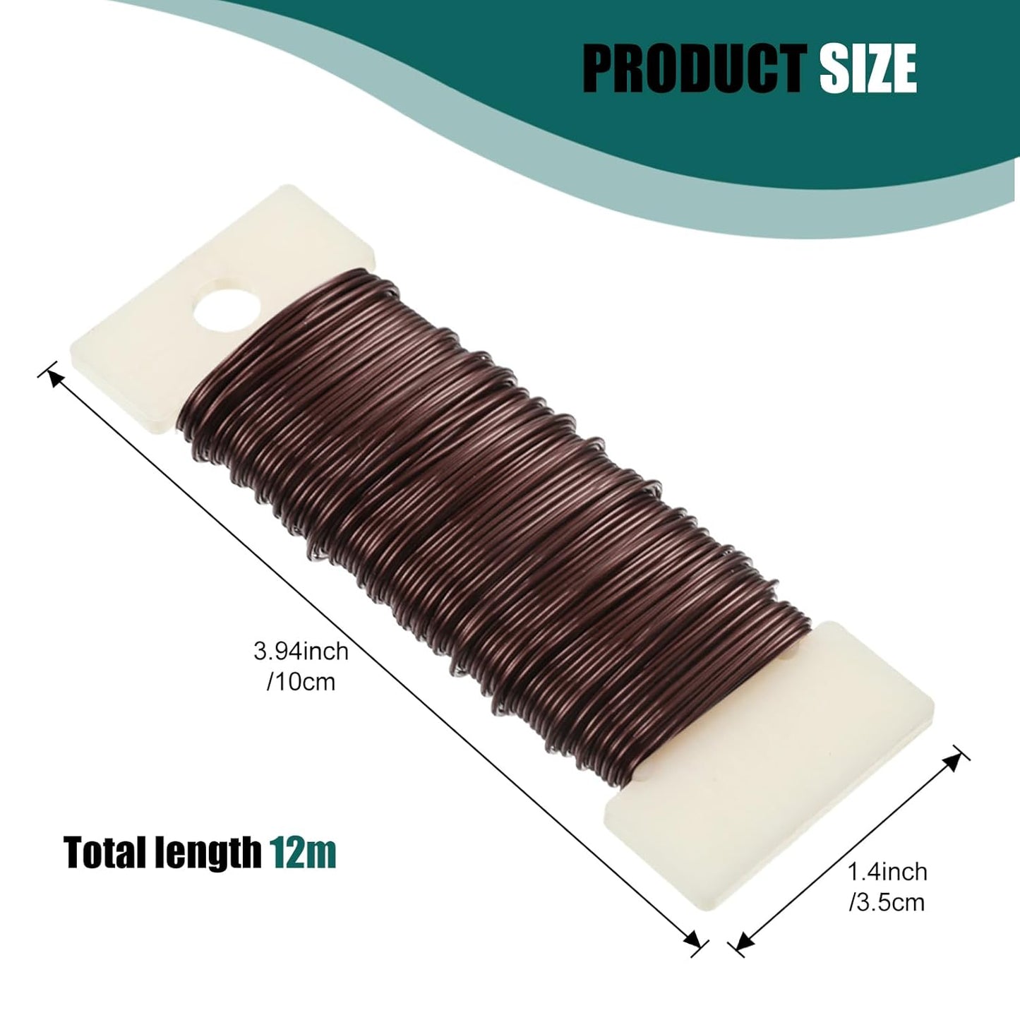 6 Rolls 112 Yards Floral Flexible Paddle Wire Floral Bind Wire for Crafts, Christmas Garland and Flower Arrangements DIY Craft, Christmas Holiday Decoration(Green, Coffee, Silver, Gold, Black, White)