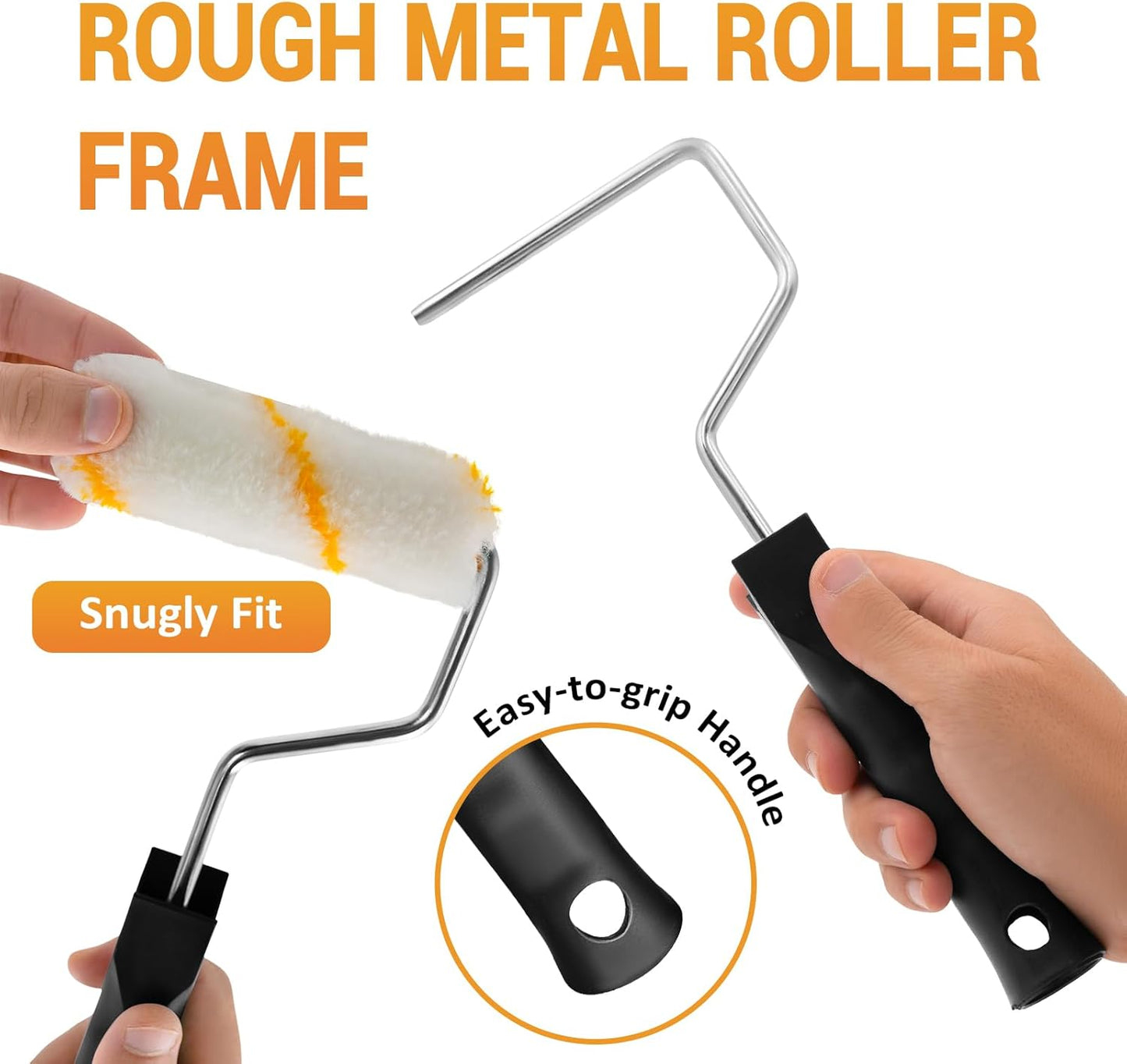 ETERNA Mini Paint Roller Kit, 10 Pieces Paint Supplies for House Painting with Paint Tray, 4 inch Paint Roller Covers&Frame, Perfect for Wall Decorating Home DIY