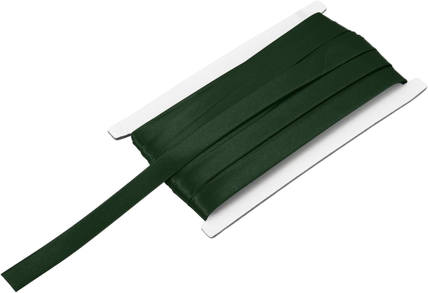 MECCANIXITY Double Fold Bias Tape for Sewing 5/8 Inch x 12 Yards Satin Pre-fold Continuous Binding Tape for Seaming Quilting Hemming Binding DIY Crafts, Deep Green