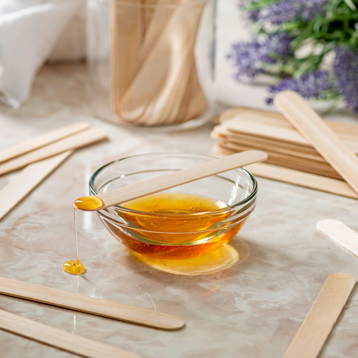 Gusto [1000 Count] Jumbo 6 Inch Wooden Multi-Purpose Popsicle Sticks, Craft Sticks for ICES, Ice Cream, Waxing, Tongue Depressor Wood Sticks -(Formerly Comfy Package)