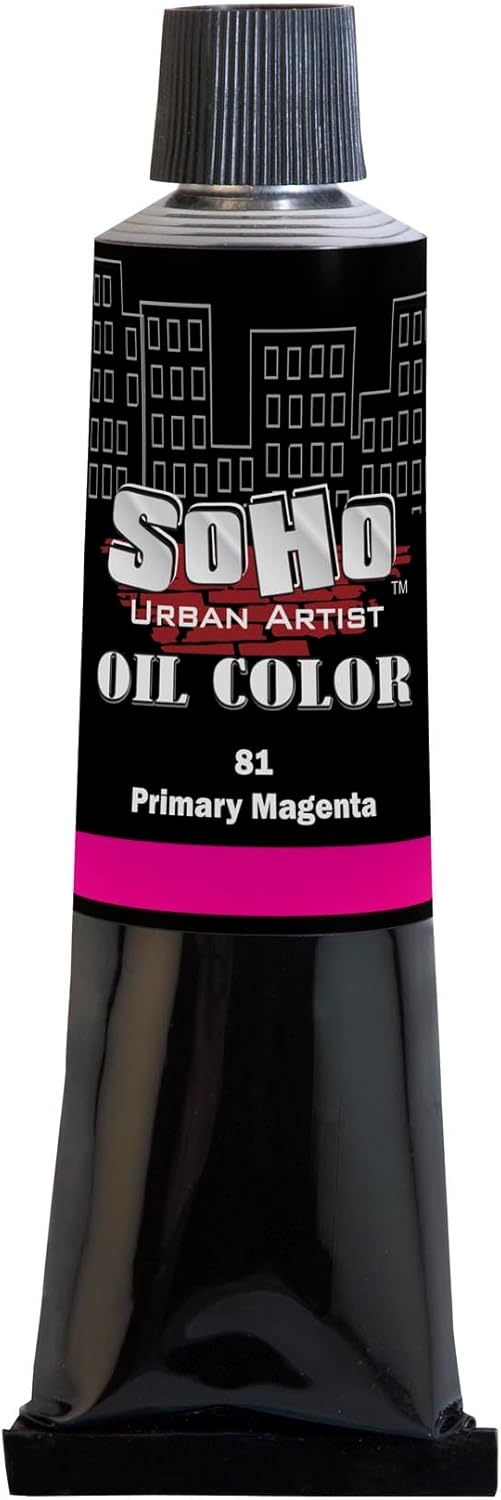 Soho Urban Artist Oil Paint - Primary Magenta, 170 ml Tube - Best Valued Oil Colors for Painting, Excellent Pigment Load