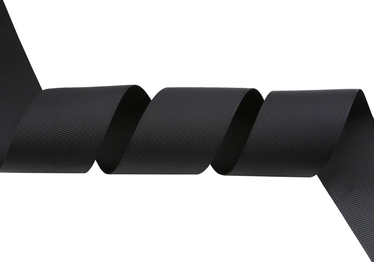 ITIsparkle 11/2" Inch Grosgrain Ribbon 25 Yards-Roll Set for Gift Wrapping Cake Decoration Party Favor Hair Braids Hair Bow Baby Shower Decoration Floral Arrangement Craft Supplies, Black Ribbon