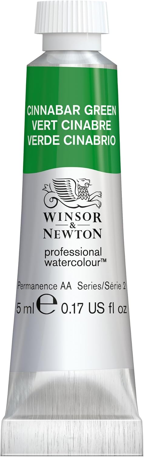 Winsor & Newton Professional Watercolour, Revival Collection, 5ml (0.17-oz) Tube, Cinnabar Green