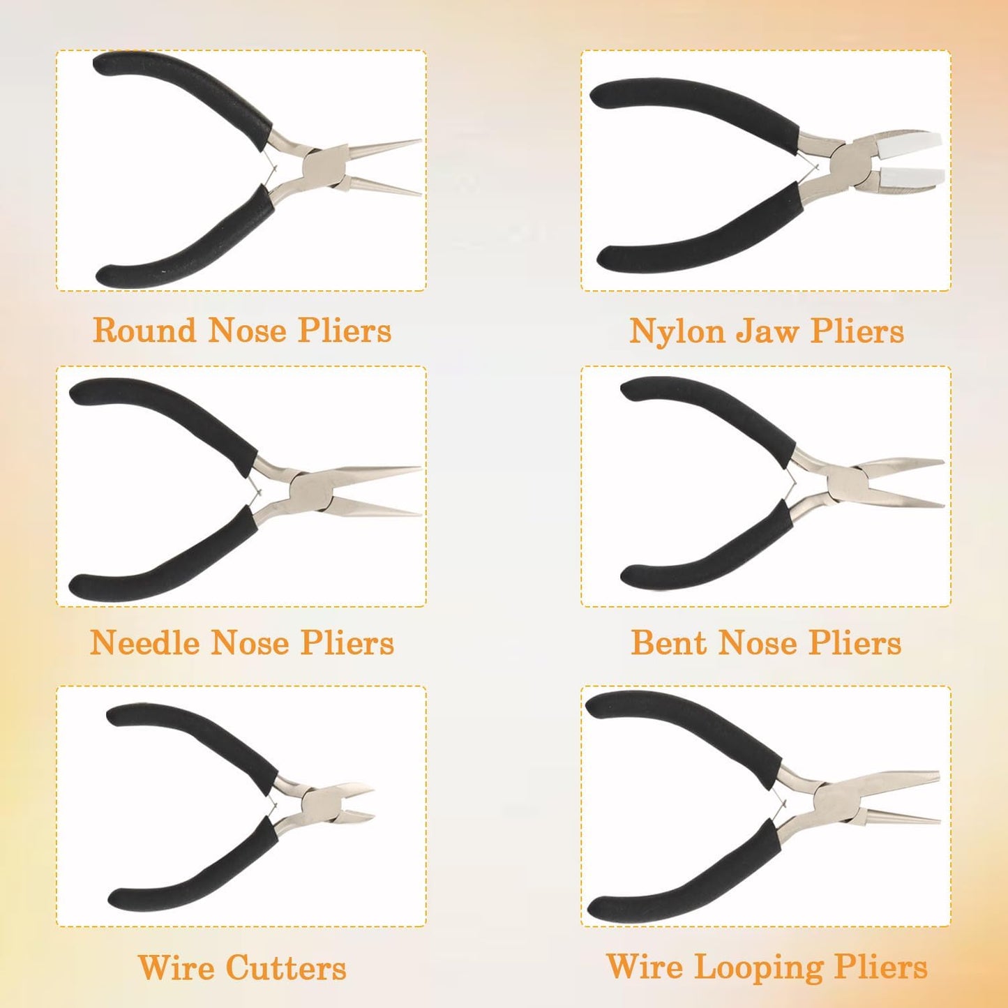 6 Pack Jewelry Pliers Set, Mini Pliers Set, Jewelry Making Include Flat, Jewelry Tools, Needle, Round, Bending Linesman, Applicable to Handicrafts, Earring Making, Repairing Electronic