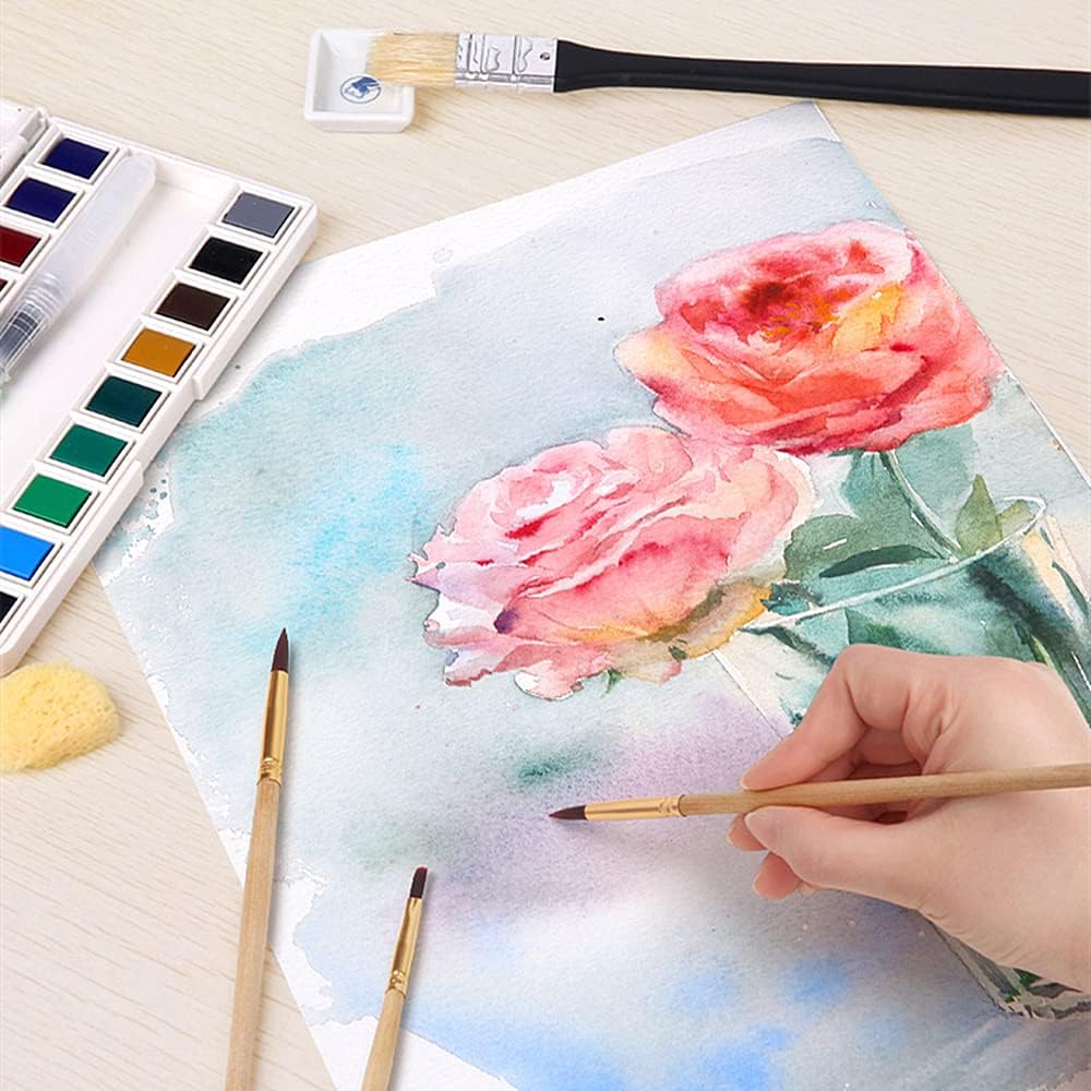 FEITAKE 9"X12" Watercolor Paper Bulk Pack 120Sheets 100% Cotton Paper /140lbs (300gsm) / Cold Press Artist Painting Drawing Mixed Media Paper Art Supplies for Professionals Students Kids