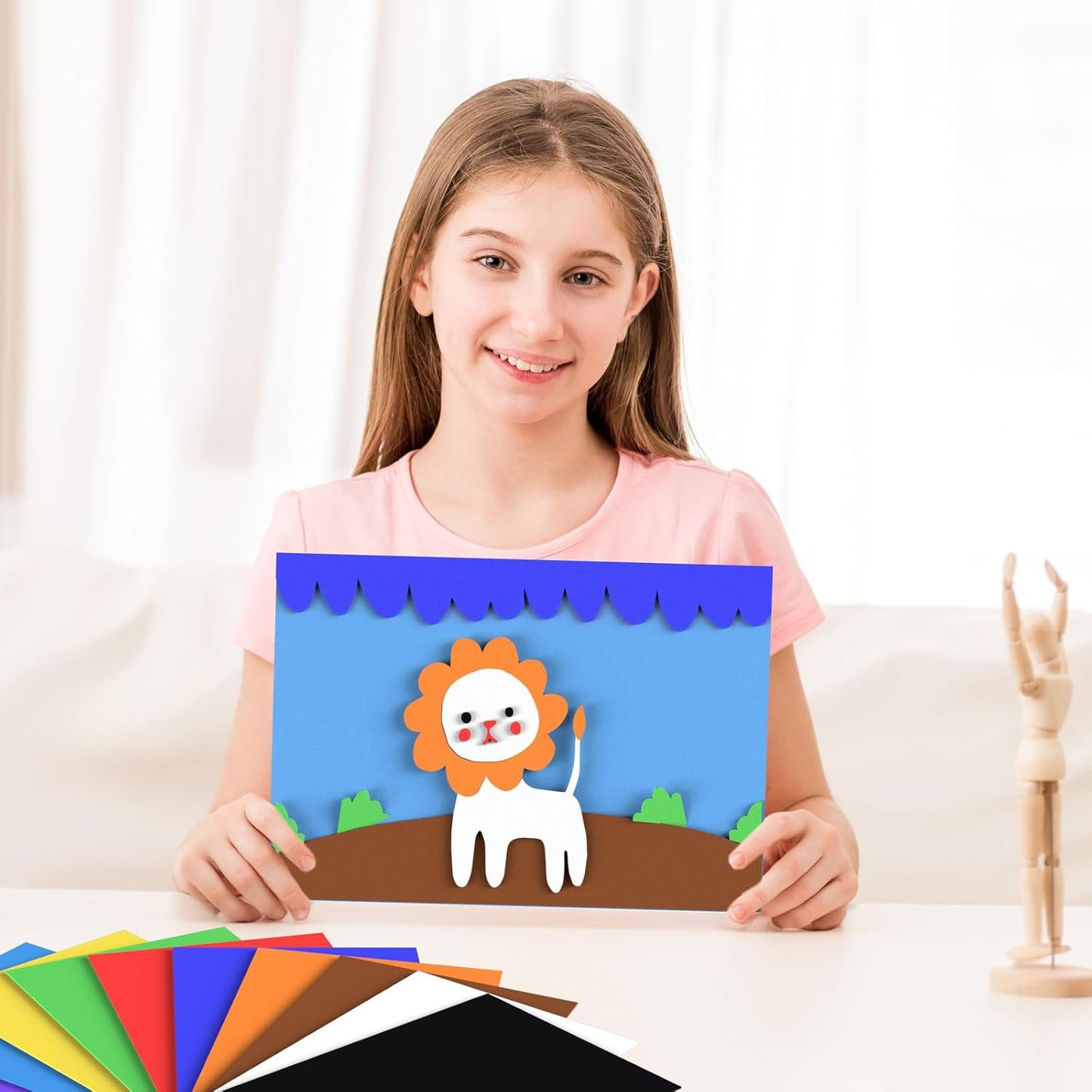 MEARCOOH 20-Pack Self Adhesive Foam Sheets, 10 Colors 2mm Sticky Eva Foam Paper 9x12 Inch for Crafts Cardmaking Photo Frames Classroom Scrapbooking