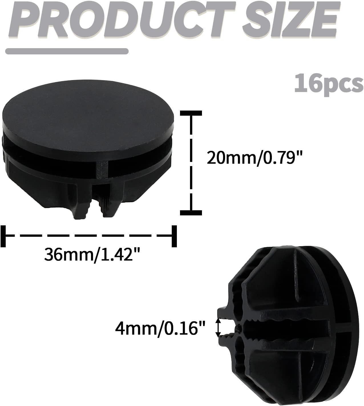 16 Pcs Black Plastic Connector, Wire Grid Cube Connector for Modular Closet Storage Organizer and DIY Wire Cube Storage Unit