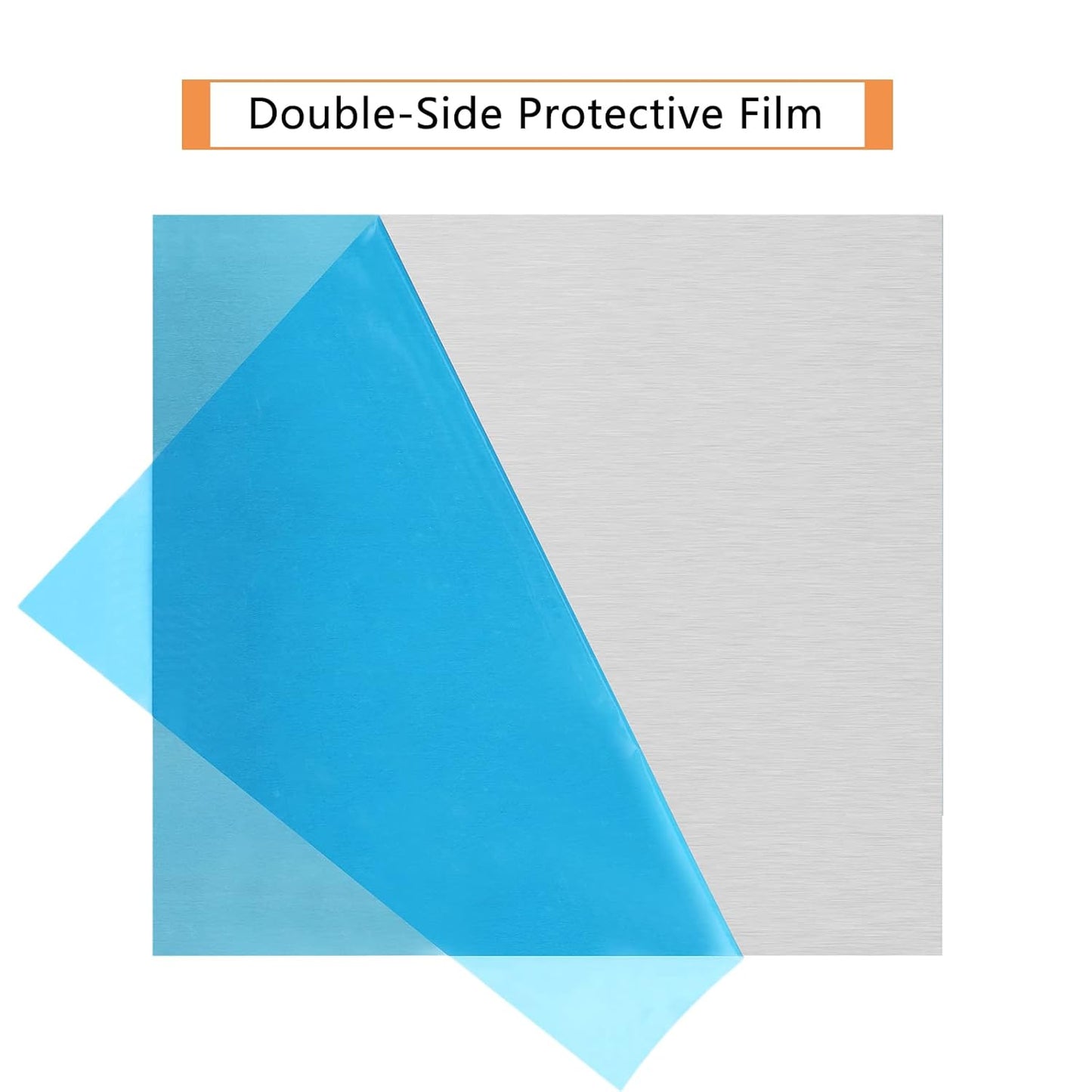 2Pack 6061 T651 Aluminum Sheet Metal 6 x 6 x 1/8 (0.125”) Inch Flat Plain Aluminum Plate Covered with Protective Film, Heat Treatable Rectangle Aluminum Metal Plate for Crafting, DIY, 3mm Thick