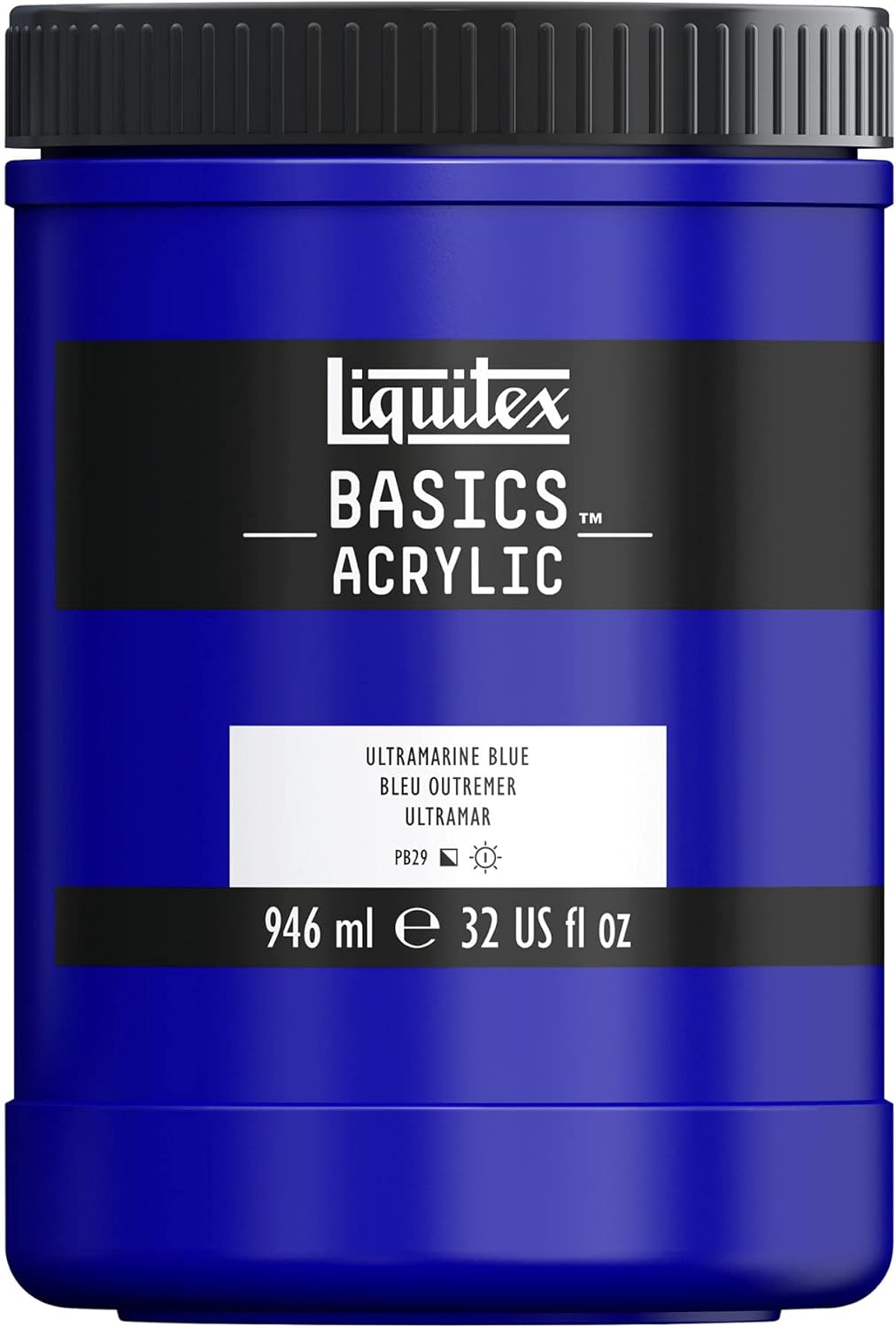Liquitex BASICS Acrylic Paint, 946ml (32-oz) Jar, Ultramarine Blue