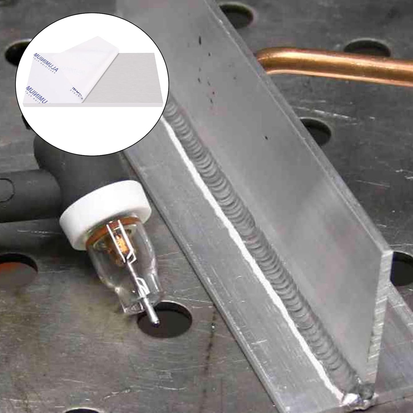 6061 T651 Aluminum Sheet Metal 6 x 12 x 1/2 (12.7MM) Inch Flat Plain Aluminum Plate Covered with Protective Film, Heat Treatable Rectangle 0.50" Thick Aluminum Metal Plate for Industrial, Crafting