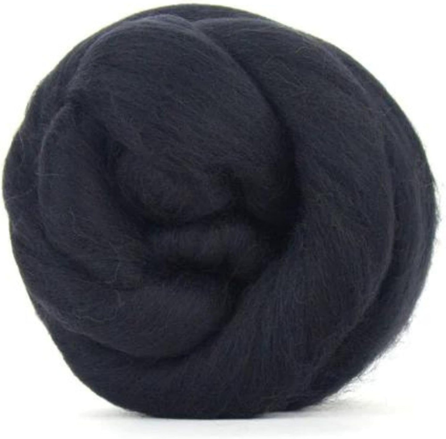 Revolution Fibers Merino Wool Combed Top | 1 lb Premium Wool Roving | 22 Micron, Best Merino Wool for Spinning, Tapestry, Needle Felting, Big Yarn Roving and Wall Hangings (Charcoal Black)