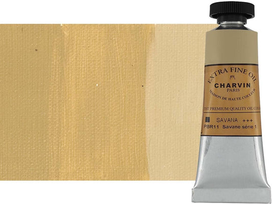 Charvin Extra Fine Oil Paint, Savannah 20 ml - Triple-Milled, Rich Texture, Poppy Oil-Based, Light-Fast, Handmade, Archival Quality