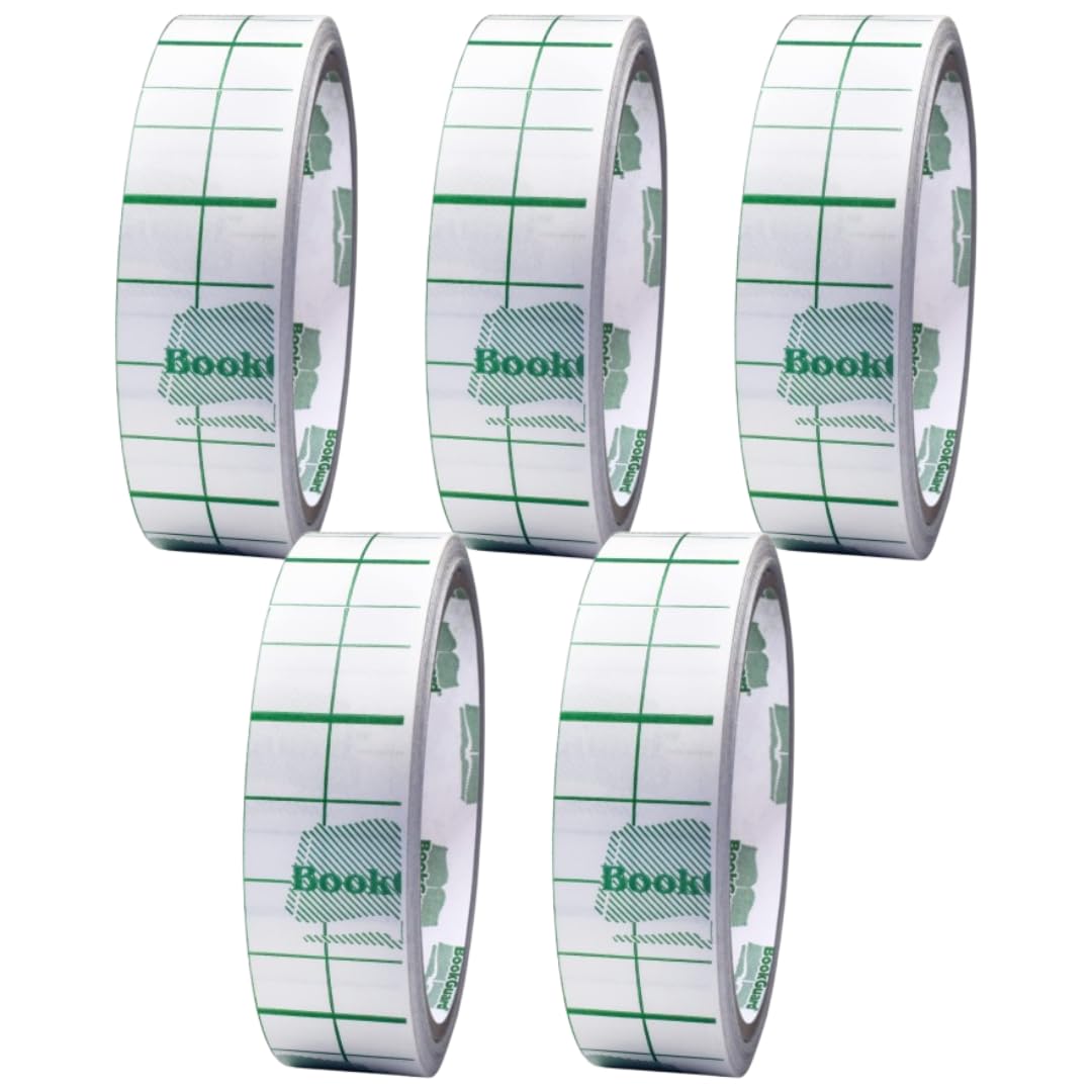 BookGuard 1 inch Clear Vinyl Roll Bookbinding Tape Archival Book Tape Repair Book Spine Book Repair, Clear, 10 Yard per Roll - Case of 5