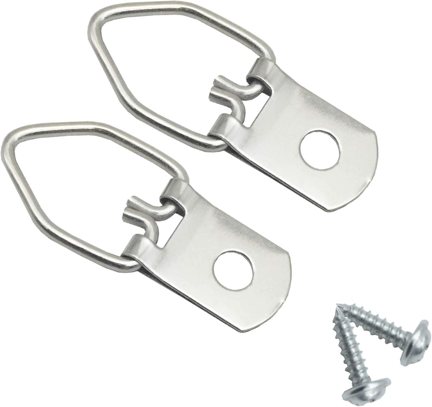 150 Pack Small D-Ring Steel Picture Hangers with Screws Picture Frames Picture Hang Solutions, for Hanging Clock Paintings Artwork Picture Frame Hook Photos