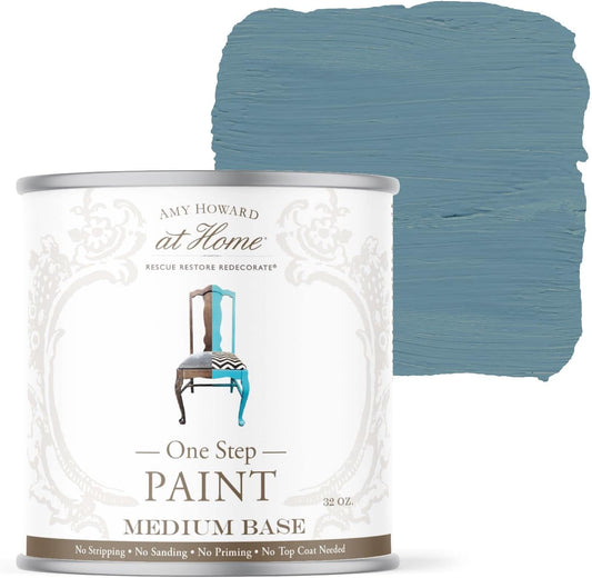 AMY HOWARD AT HOME Chalk-Based One Step Paint for Furniture, Cabinetry, Decor, Finish, and More | No Stripping, Sanding, or Priming | Medium Base | 32 Ounce | Vintage Affliction