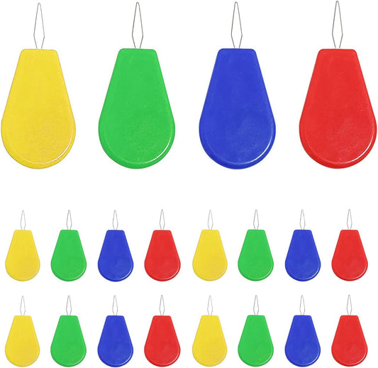 BEADNOVA Needle Threaders 20pcs Plastic Sewing Needle Threader for Sewing Small Eye Embroidery Craft Knitting Quilting (20pcs, Mix Colors)