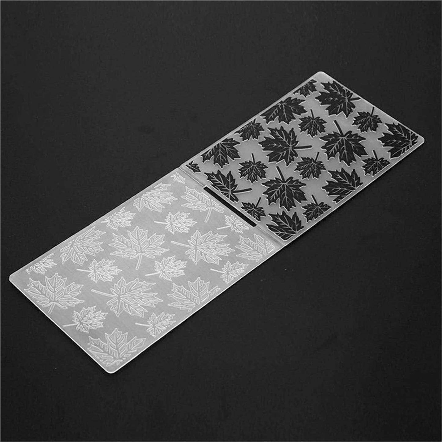 Arbuya Maple Leaves Background Plastic Embossing Folder for Scrapbook DIY Album Card Tool Plastic Template (Maple Leaves)