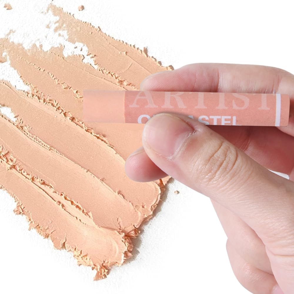 Mifuner Soft Oil Pastels Set (6 Sticks,6 Colors),Colors Heavy Oil Pastels Vibrant and Creamy,Art Supplies for Artists,Gallery Oil Painting Stick,Beginners,Adult Drawing Skin