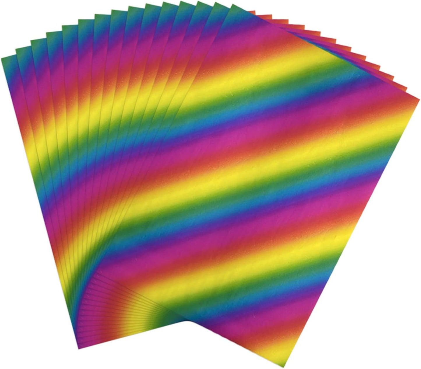 Briartw 20x29cm Hot Foil Paper 50 Sheets Pack Toner Reactive Foil Hot Stamping Foil Paper by Laser Printer and Laminator for Scrapbooking Craft Cardmaking DIY Album (Rainbow, 100 Sheets)