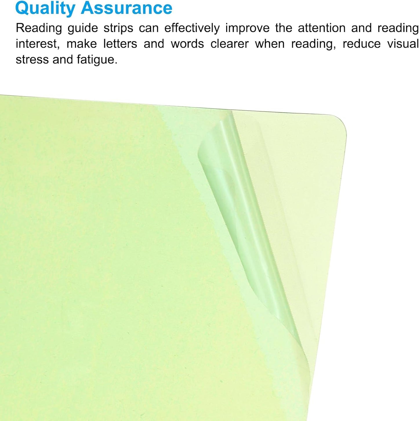 PATIKIL A4 Size Guided Reading Sheet, 5pcs Correction Lighting Gel Filter Colored Overlay Transparent Color Film for Classroom Photo Studio, Light Green