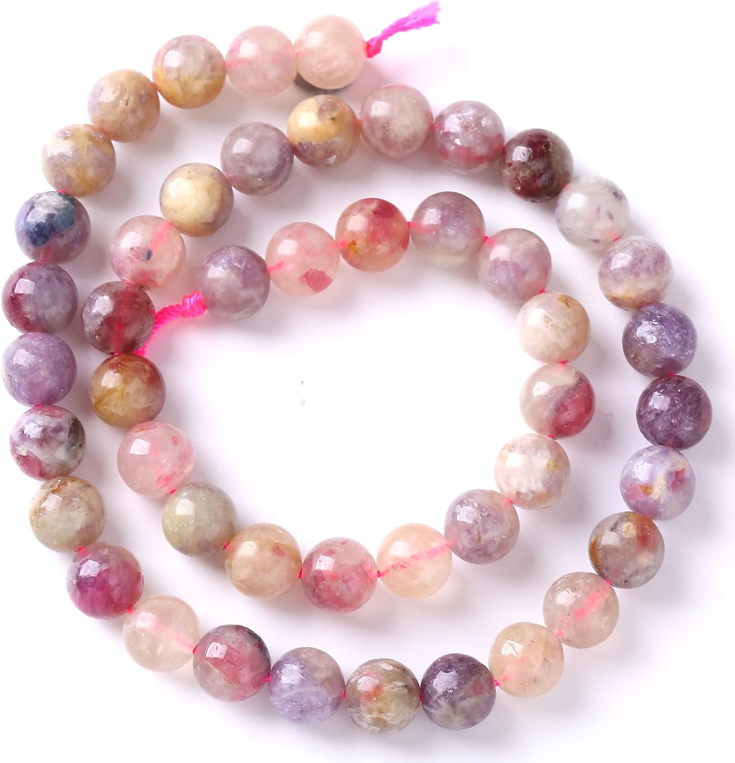 36pcs 10mm 5A Natural Pink Tourmaline Stone Beads Round Loose Spacer Healing Energy Beads for Jewelry Making DIY Bracelets Necklaces 15" (10mm, Pink Tourmaline)
