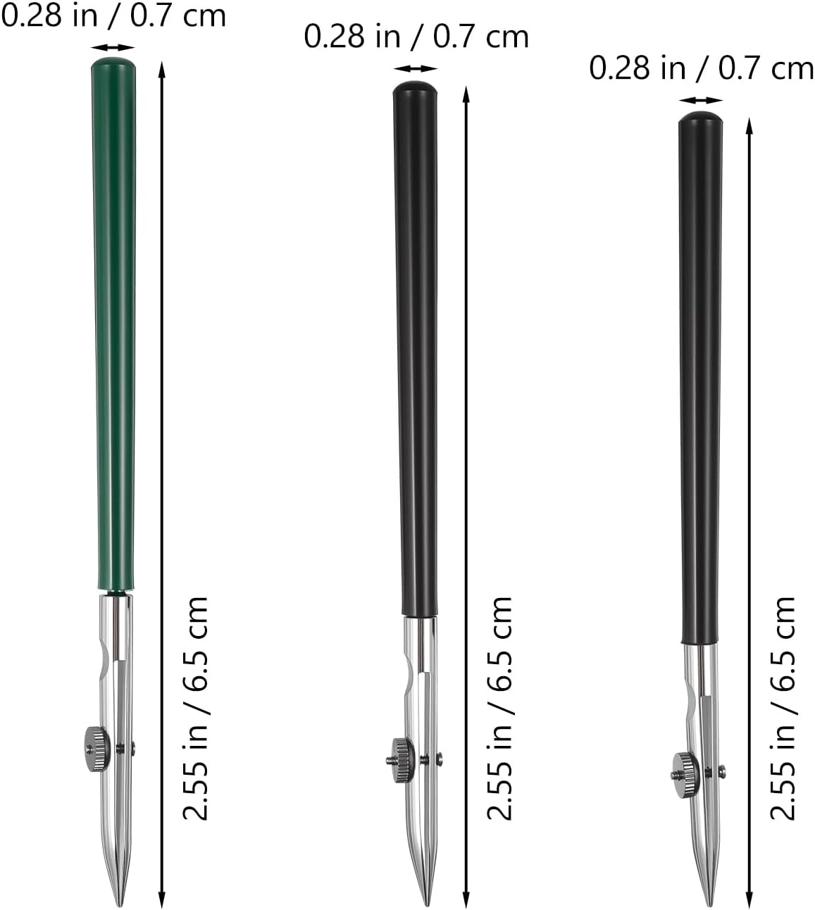 Gatuida 3pcs Adjustable Straight Line Pen, Art Ruling Pen for Masking Fluid, Fine Lines Drawing Tool, Black (Size L, M, S, 1pc Each)