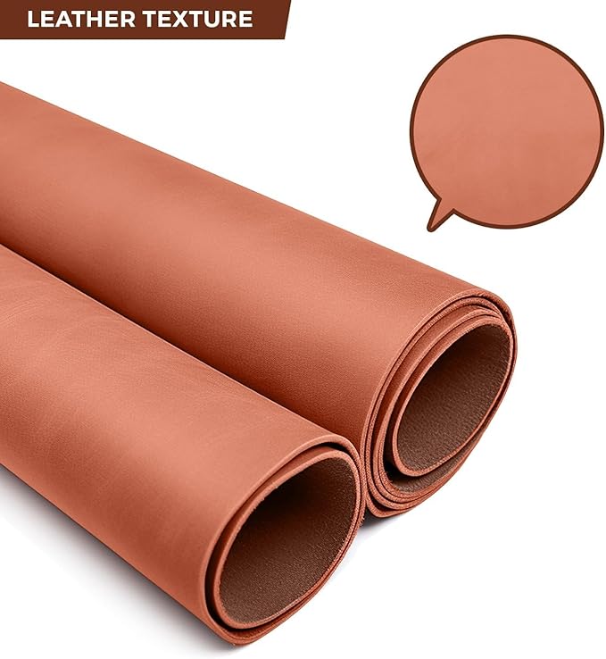 Tooling Leather Full Grain Sheets Genuine Cowhide Leather 1.8mm-2.0mm Thick Square Piece for Sewing Hobby, Crafting Leather Work Cognac 24"x12"