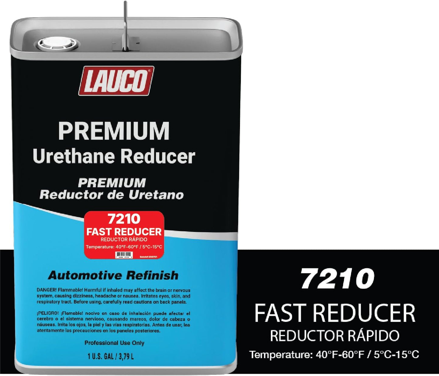 LAUCO Fast Urethane Grade Reducer, 1 Gallon (For 40 °F / 4 °C & Above), High-Performance Solvent Thinner for Urethane & High-Solids Automotive/Industrial Coatings