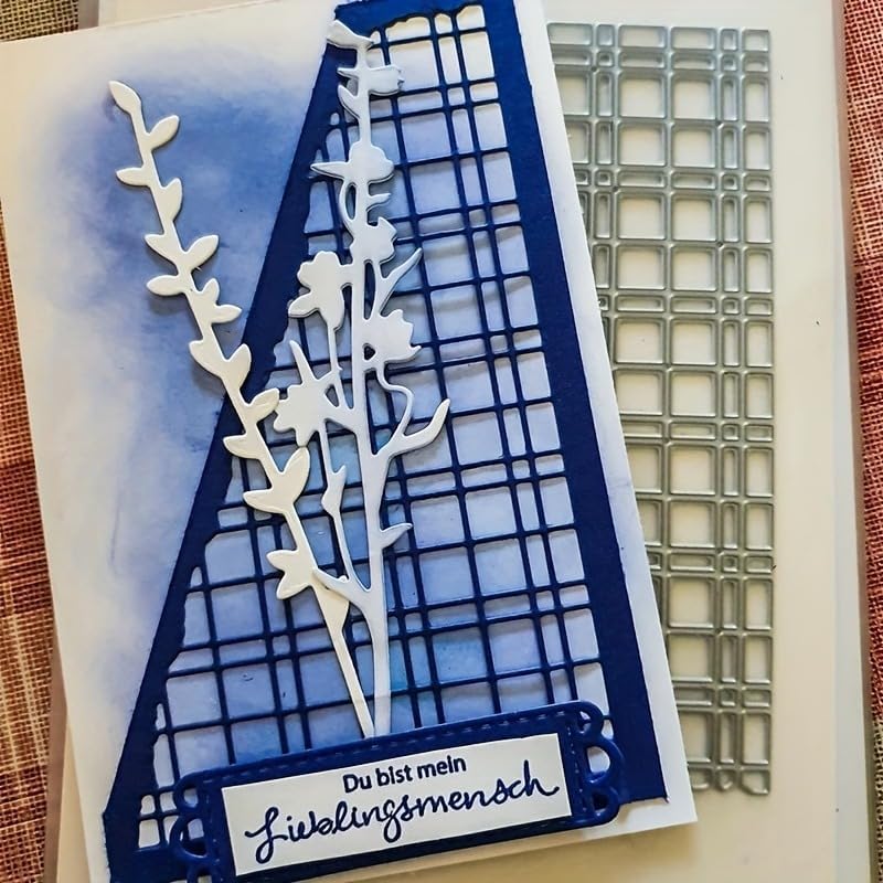 Lapoo 3D Backgrounds Frame Metal Cutting Die for Scrapbooking, New Cutting Dies DIY Album Card Making Decor Paper Craft Metal Die Cuts Party Wedding Decorations (Skew Border 5.1 x 3.8 in)