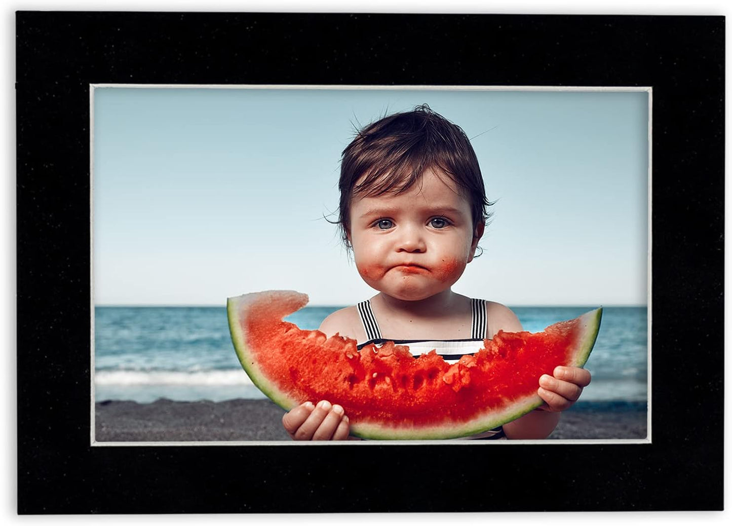 8x10 Mat Bevel Cut for 5x8 Photos - Acid Free Black Suede Precut Matboard - For Pictures, Photos, Framing - 4-ply Thickness