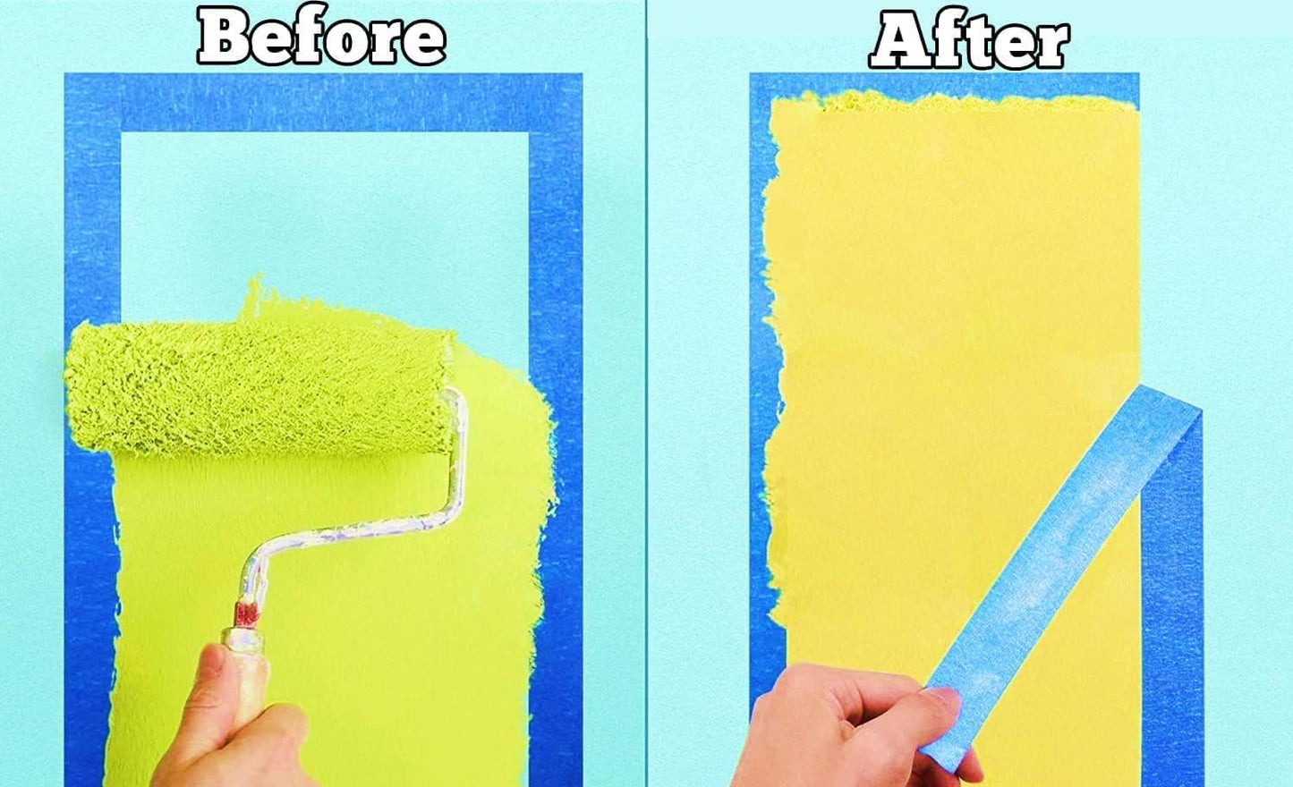 5 Rolls Pinstripe Tape - Masking Tape 1/16", 1/8", 1/4", 1/2", 3/4" - Thin Painters Masking Automotive Tape for DIY, Car, Auto, Paint, Art, Tumblers (Blue)