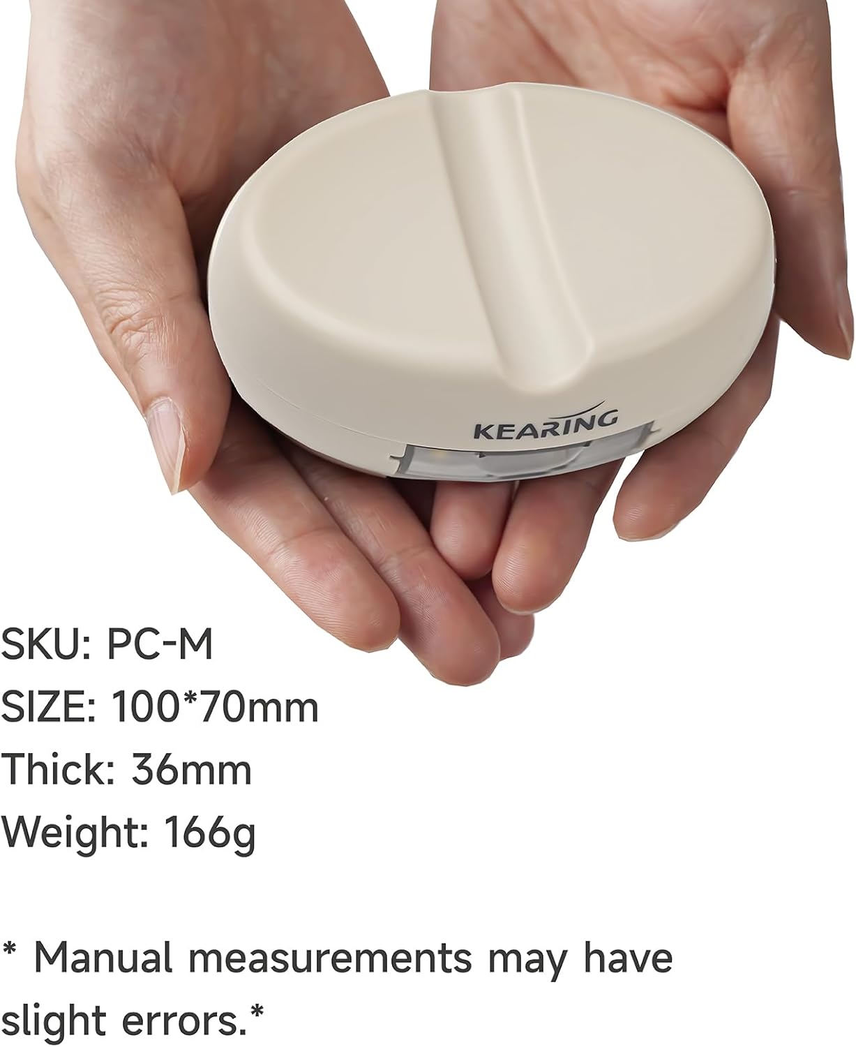 KEARING Magnetic Pin Cushion with Storage Drawer - Strong Magnet Pin Holder for Sewing - Beige Pincushion Caddy Organizer for Quilting Pins, Paper Clips, Screws - Sewing Accessories