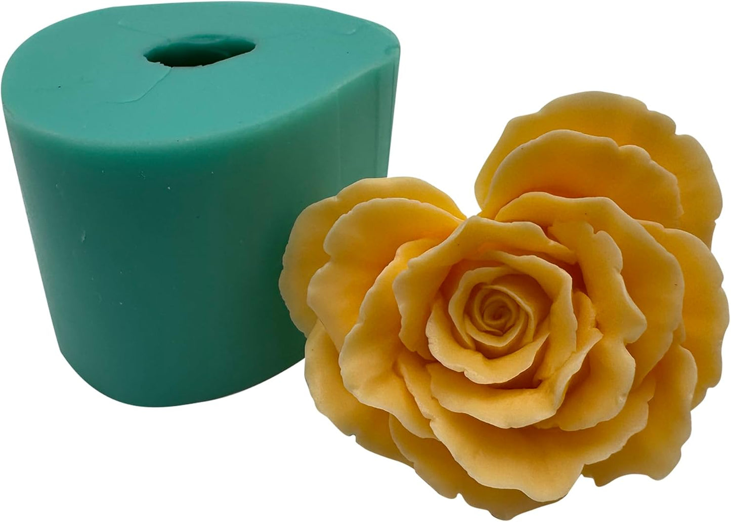 Heart Shape Blossoming Flower 3D Mold,DIY Crystal Epoxy Resin Silicone Molds, Polymer Clay Ceramic Mould, Aroma Plaster Stone Disffuer Mold, Scented Candle Wax Chocolate