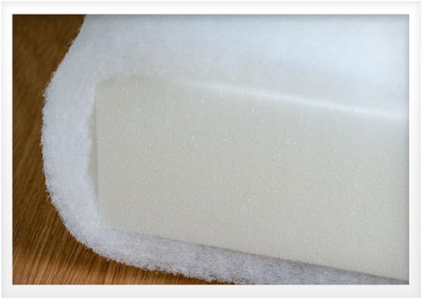 FoamRush 6" x 24" x 24" Seat Cushion Foam with Batting/Dacron (Cushion Seat Replacement) Made in USA