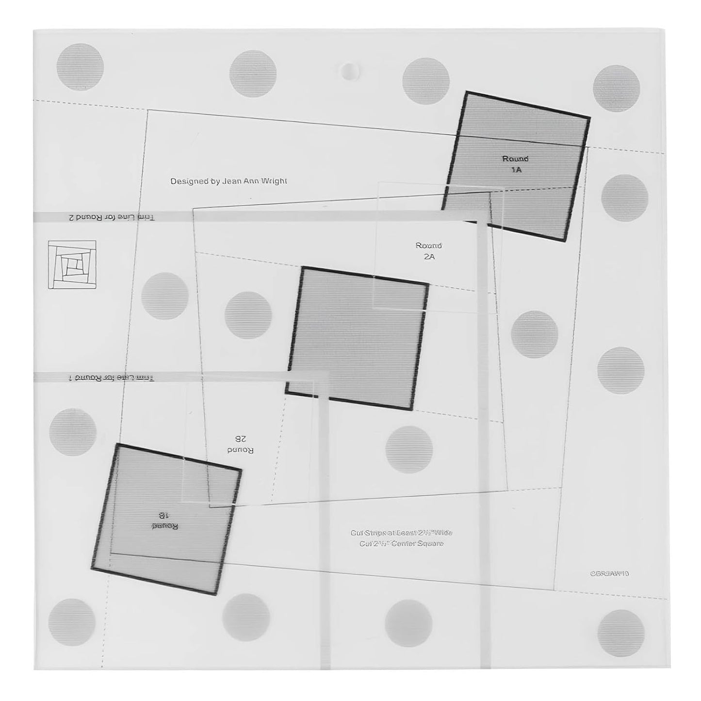 Wonky Log Cabin Trim Tool, 6in Creative Grids Quilting Rulers Transparent Acrylic Quilting Ruler with Grids, Non-Slip Grip Acrylic Quilting, Sewing, Crafting, Patchwork Ruler and Template