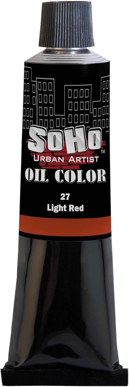 Soho Urban Artist Oil Paint - Light Red, 170 ml Tube - Best Valued Oil Colors for Painting, Excellent Pigment Load