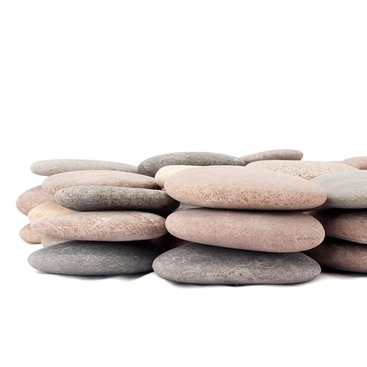 [About 31-36 PCS](18.2 Pounds) Painting Rocks, 3.2"-4.7" River Rocks, Flat Stones, Craft DIY Rocks