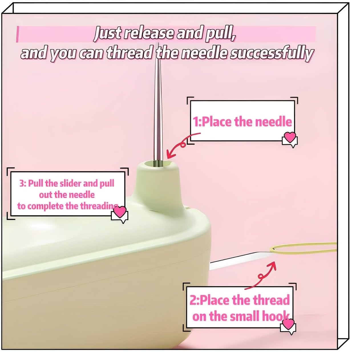 Upgraded 2 in 1 Automatic Needle Threaders Seam Ripper,Quilting Supplies Sewing Kit,Quick Sewing Machine Loop Needle Threaders (2PCS-Purple,Green)