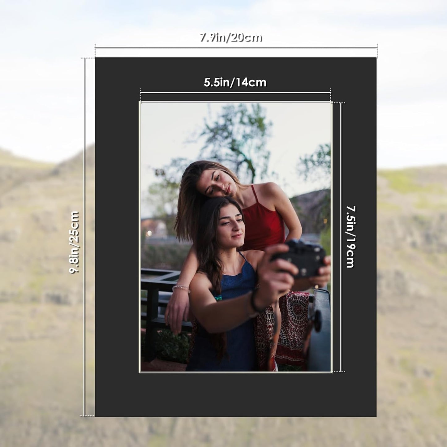 18 Pack Picture Mats, 8x10 for 6x8 Picture Frame Mats, Acid Free Core Bevel Cut Picture Frame Mattes for Photos Artworks Prints (Black)