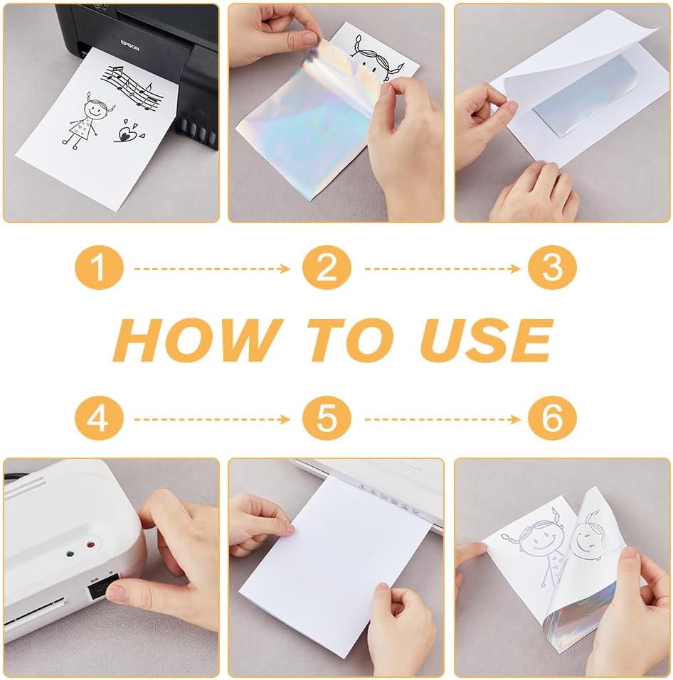 SUPERFINDINGS 2 Colors 16m/Roll PET Hot Foil Transfer Roll Hot Foil Stamping Paper 19.3cm Width Metallic Heat Transfer Foil Papers for Foil Quill/Heat Foil Pen Craft Card Making Golden Silver